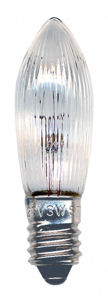 Scharnberger+Hasenbein Riffelkerze 13,5x45mm E10 23V 3W Strombr. 57181 (VE3) - 57181