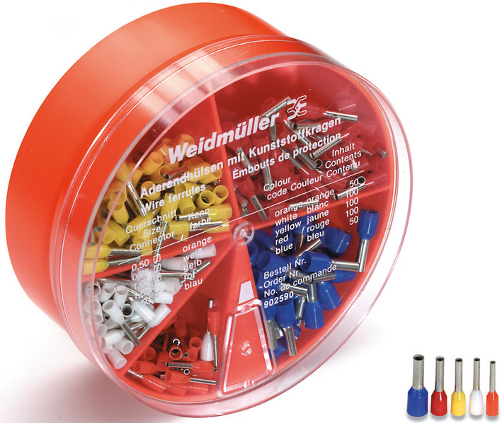Weidmüller Sortiment Aderendhülsen H-BOX 0.5-2.5QMM T