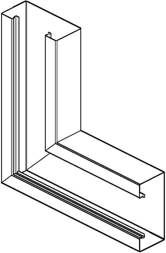 Niedax Vertikaleck 90 Grad RAL 9010 GKV 133-78 R