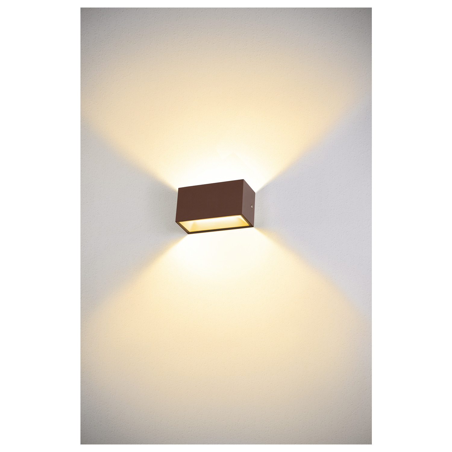 SLV SITRA M, LED Outdoor Wandaufbauleuchte, rost farbend, CCT switch 3000/4000K - 1005154