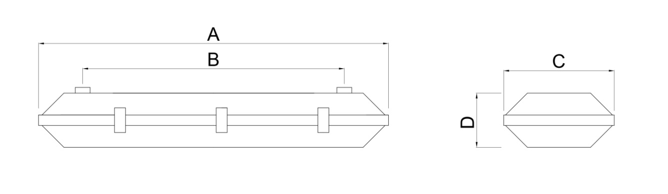 Airfal EX-LED-Leuchte Zone 2-21/22 WATEX ECO IP66 1500 MM. 40 W. 6700 LM. 4000K – EW324C – 8435016970368