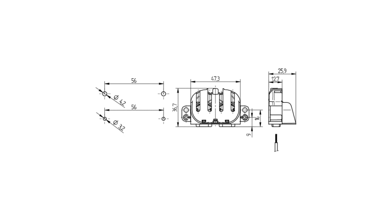 BJB Lampholder 2G11 for CFL/TC-L 26.746.1006.84