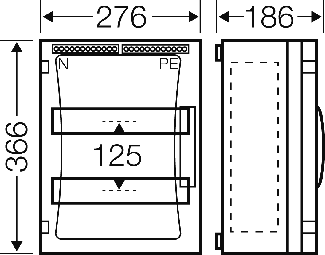 Hensel ENYSTAR-Automatengehäuse 24 Teilungseinheiten FP 1218 - 68000158