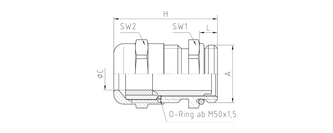 Jacob MS-Kabelverschraubung MS M16x1,5 50.616 M