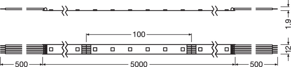 Ledvance LED STRIP PERFORMANCE-1000 RGBW -1000/RGBW/840/5 - 4058075436282