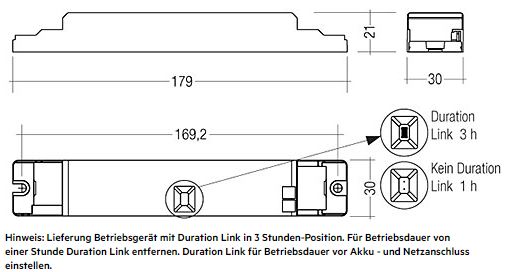 Tridonic Notlicht LED-Treiber EM converterLED BASIC 204 NiCd/NiMH 250V