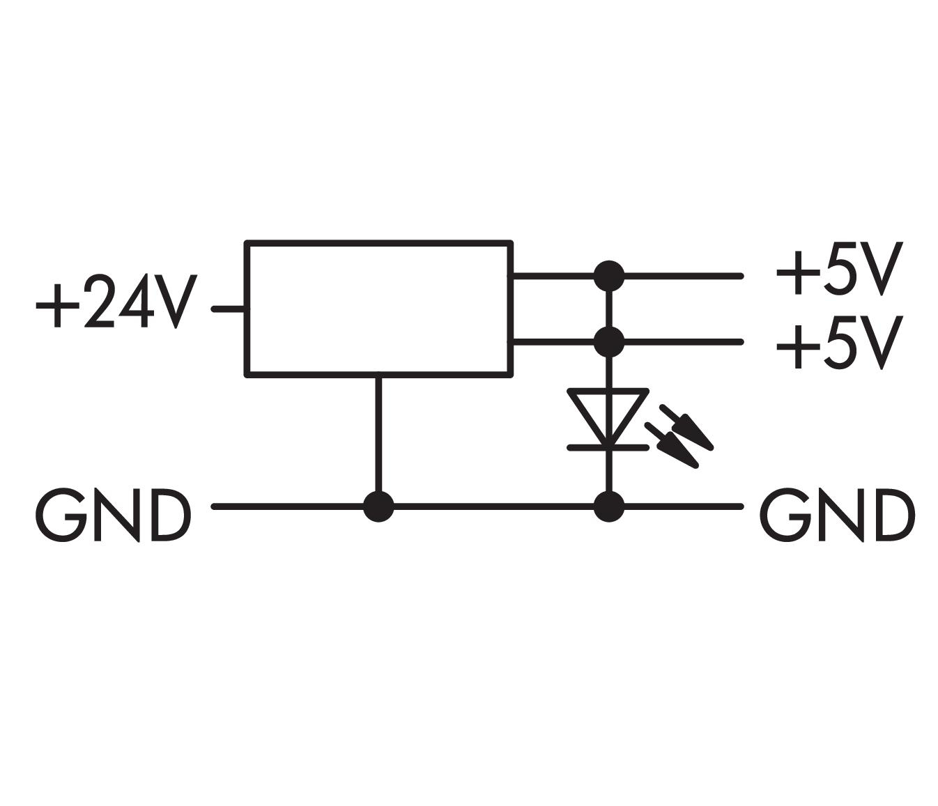 WAGO GmbH & Co. KG DC/DC-Wandler 24V/5V, 0,5A für TS 859-801