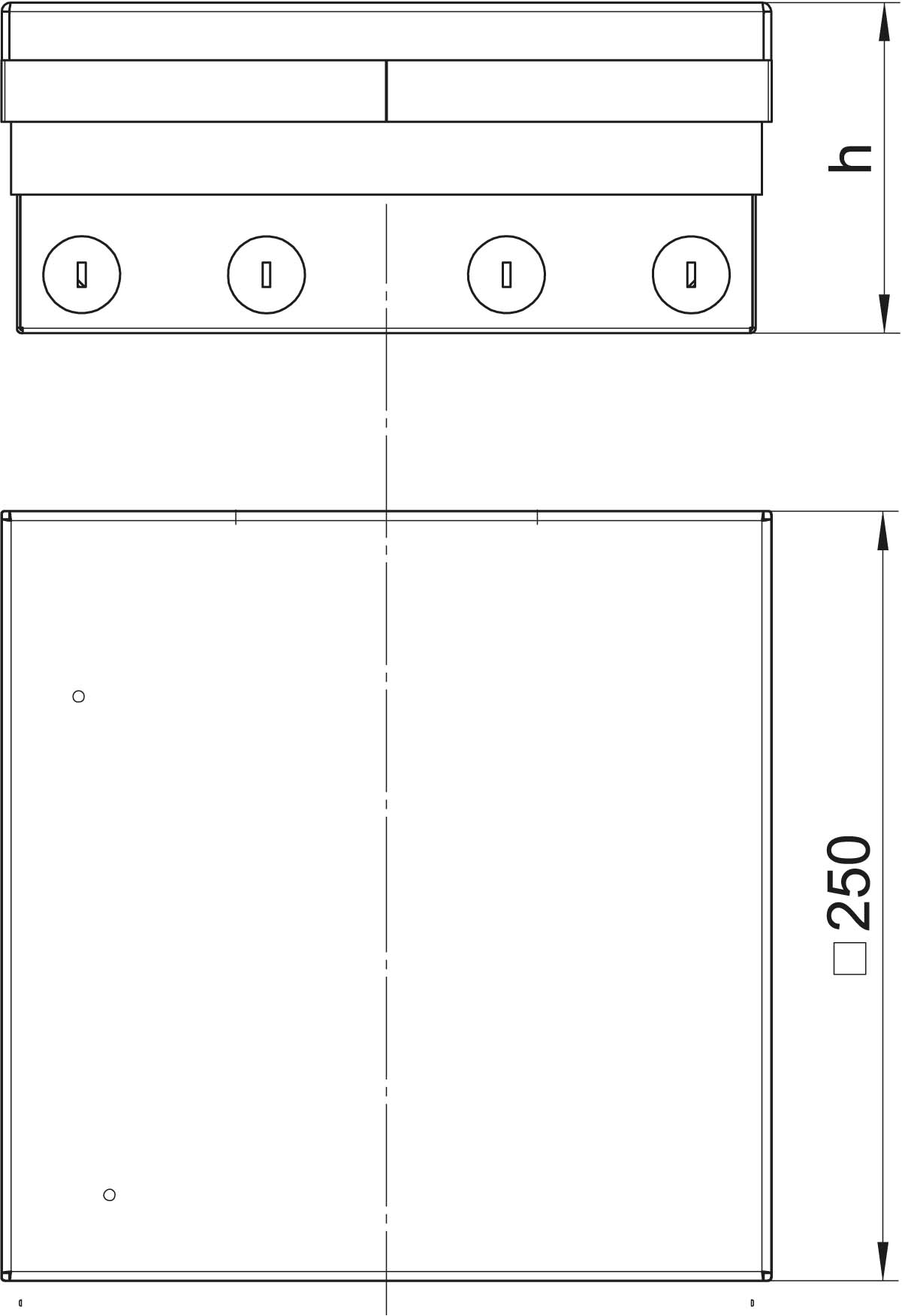 OBO Bettermann Vertr Bodentank komplett 2x2-f.VDE-Steckdose UDHOME9 2V GB V - 7427300