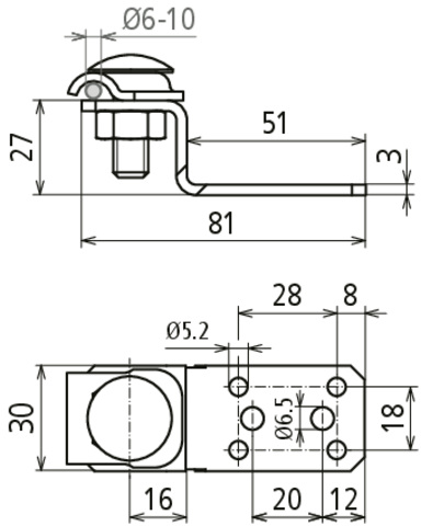 DEHN Anschlusslasche Z-Form Al Rd6-10 ALZFKB610STTZ#377100