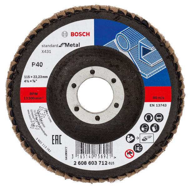 Bosch Power Tools Fächerschleifscheibe X431 Standard for Metal 2608603712