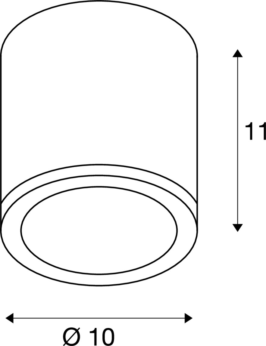 SLV SITRA, Outdoor Deckenleuchte, TCR-TSE, IP44, rund, weiß, max. 9W - 231541