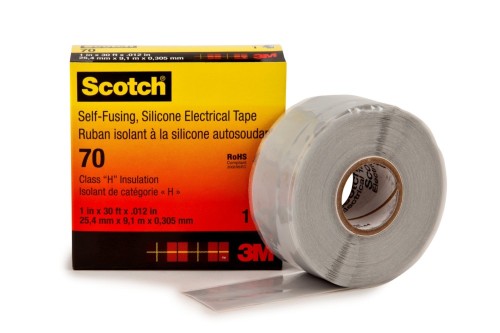 3M Deutschland Silikon Isolierband 25 mm x 9 m,hellgrau Scotch 70 25x9 - 7000006225