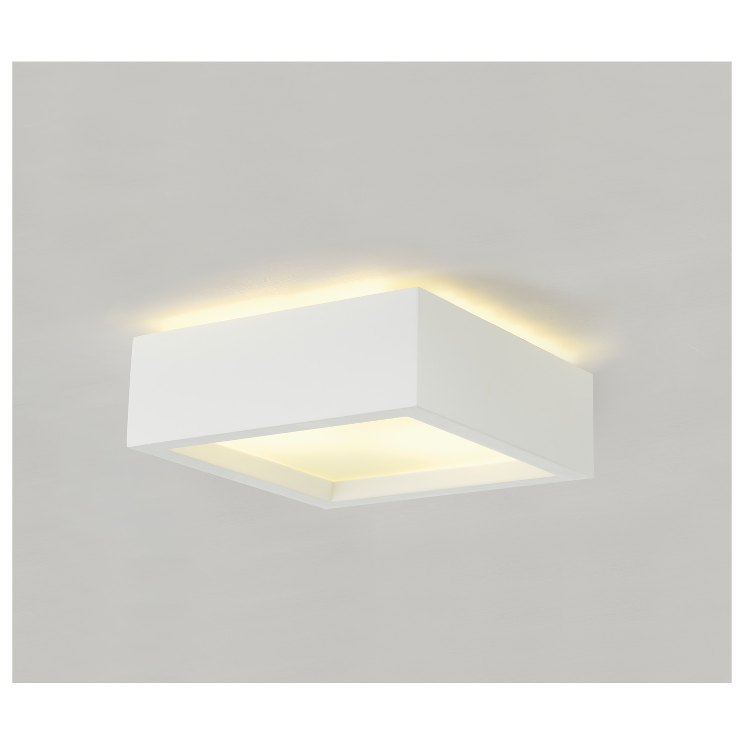 SLV PLASTRA 104, Deckenleuchte, TC-DSE, eckig, weißer Gips, max. 50 W - 148002 SLV PLASTRA 104, Deckenleuchte, TC-DSE, eckig, weißer Gips, max. 50 W - 148002