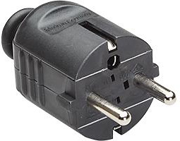 Bachmann Schutzkontakt-Stecker sw, Zentral 910.170