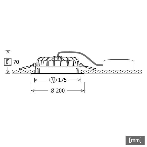 LTS Licht&Leuchten LED-Einbaudownlight 4000K inkl.Konverter VTFM 10.1540 weiss - 641456