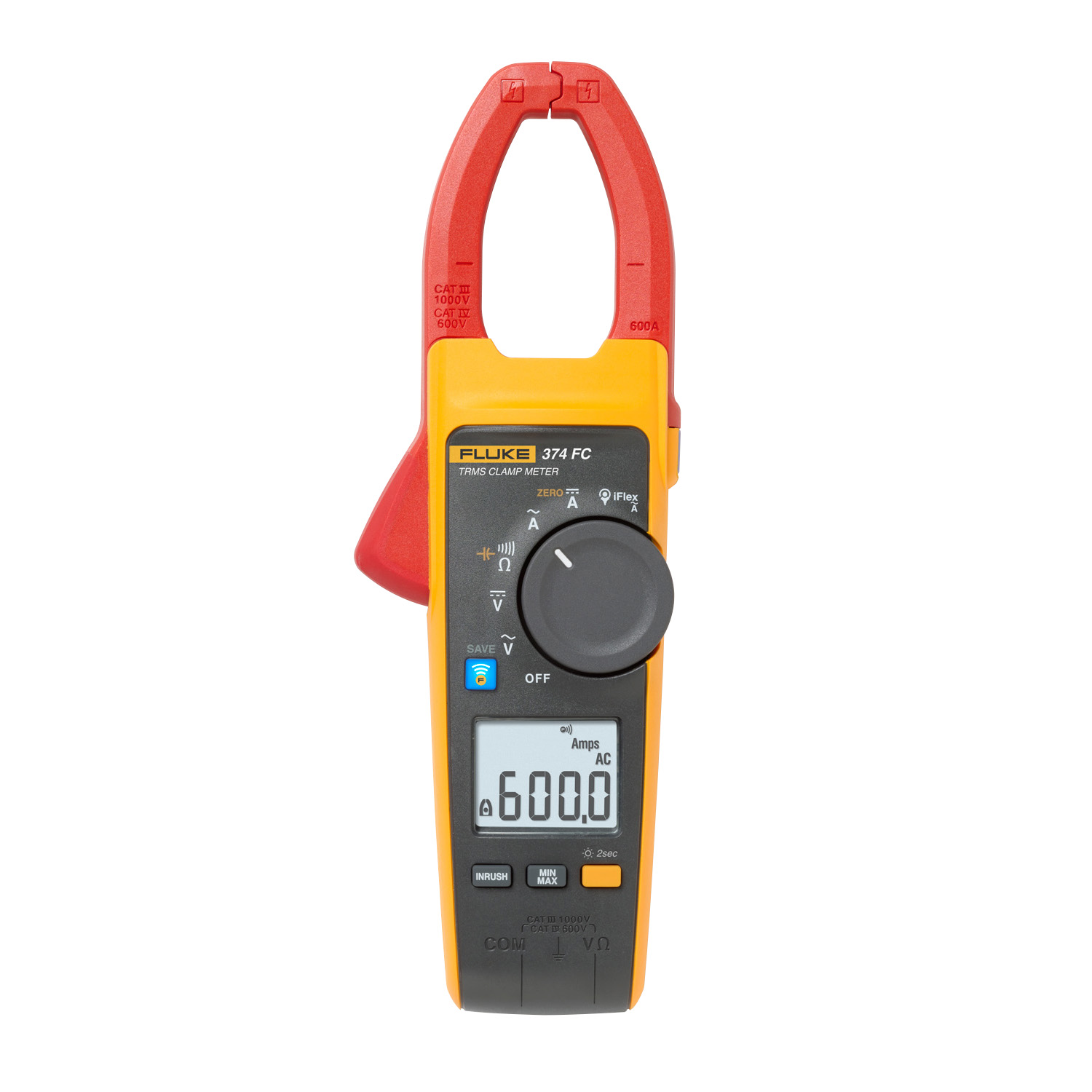 Fluke Strommesszange 600A AC/DC TRMS FLUKE-374 FC