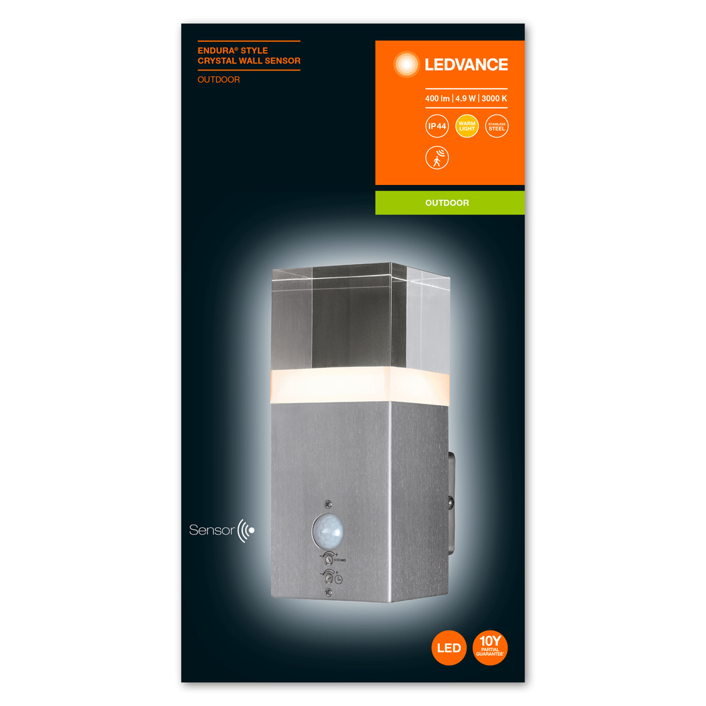 Ledvance Dekorative LED-Außenleuchte ENDURA STYLE CRYSTAL Wall sensor 5W