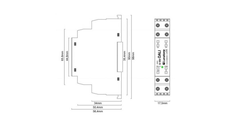 Lunatone Interface 0-10V to DALI 3-CH Hutschiene