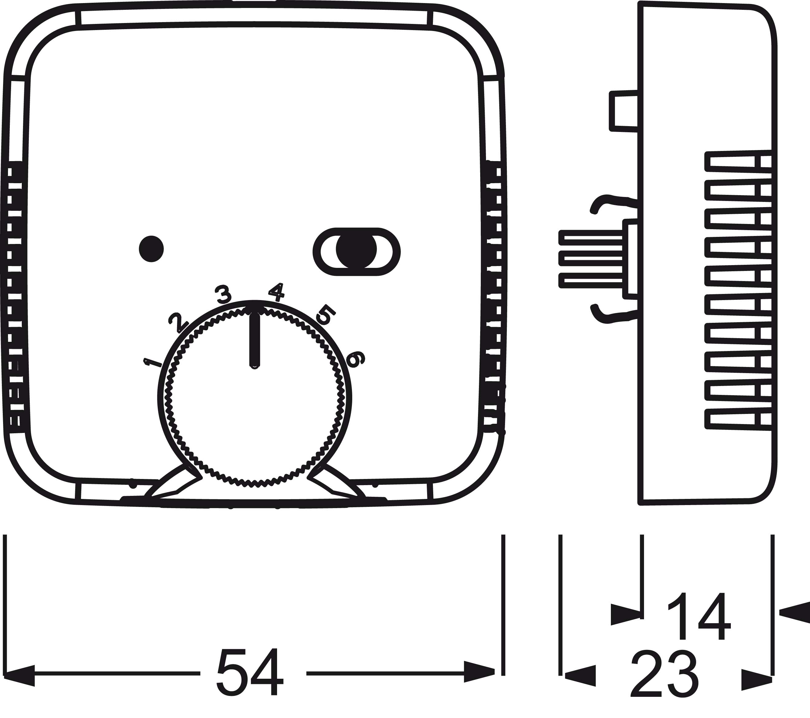 Busch-Jaeger Raumtemp.regler-Einsatz Öffn.Schalter NA 24V 1096 U - 2CKA001032A0485