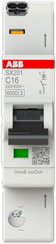 ABB Stotz S&J Sicherungsautomat 6kA, 16A, 1P SX201-C16