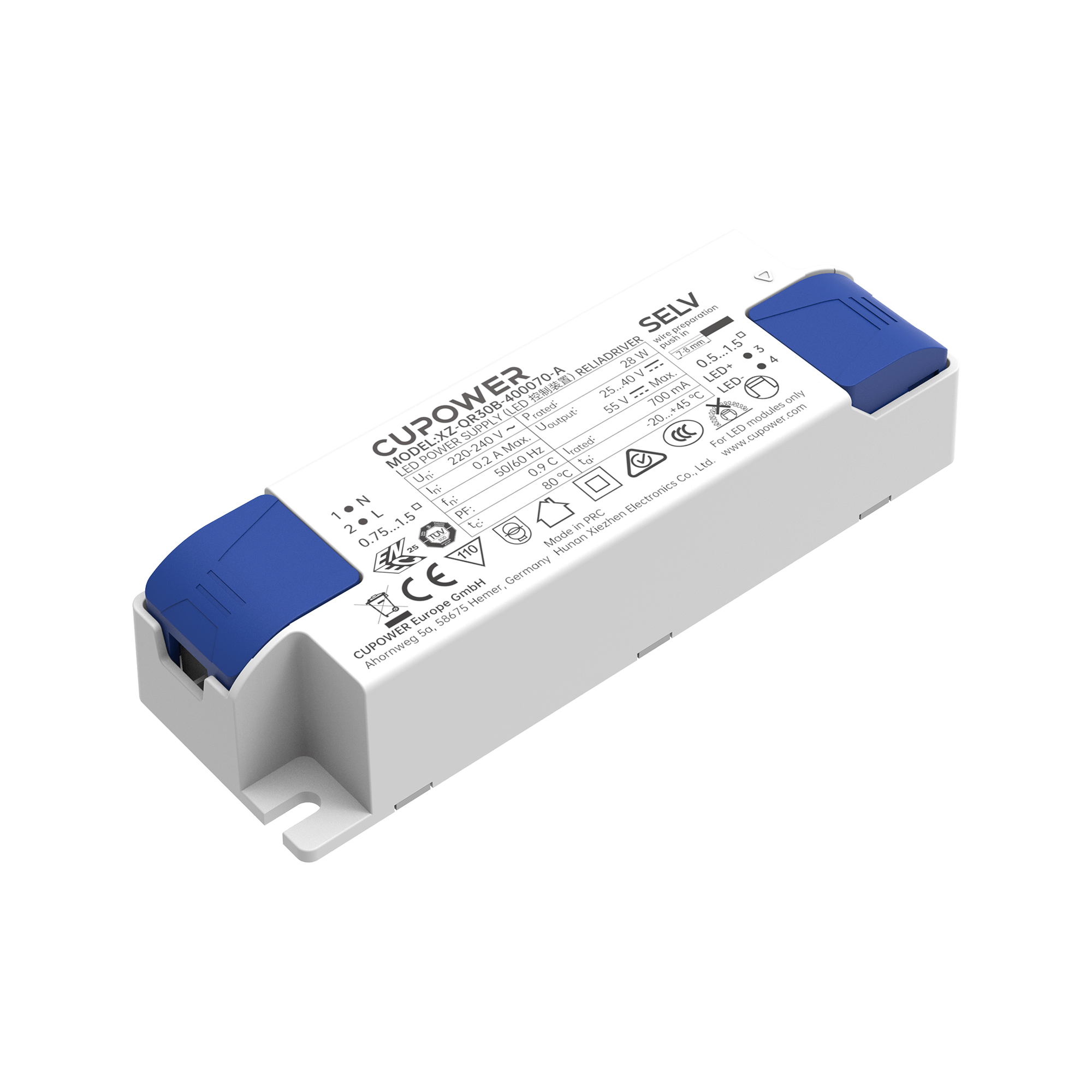 Cupower LED-Treiber XZ-QF10B-400XXX - 160662 Cupower LED-Treiber XZ-QF10B-400XXX - 160662