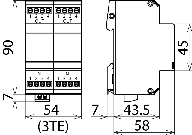 DEHN ÜS-Ableiter Blitzductor VT BVT RS485 5 - 918401