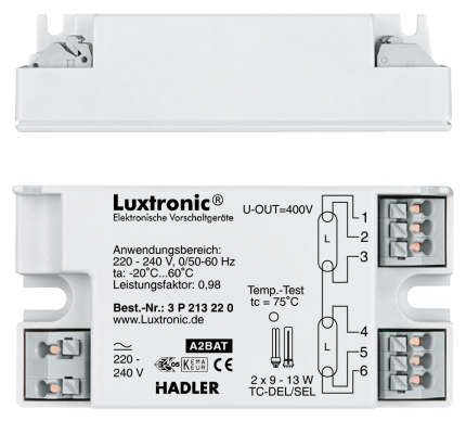 Hadler Luxtronic EVG Kompakt II 2x9-13W