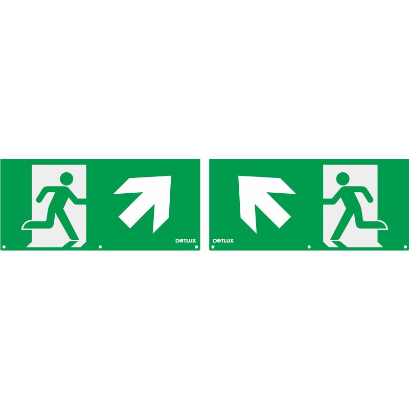 DOTLUX_Erweitertes_Piktogrammset_Pfeil_diagonal_links_und_rechts_oben__(2_Stueck)_fuer_LED-Notleuchte_EXITmulti_(Artikel_3177)