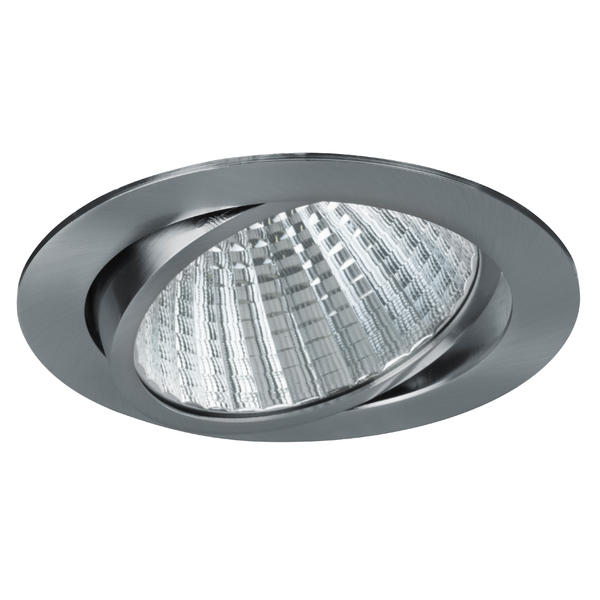 Brumberg recessed LED spotlight, nickel matt, round - 12281153