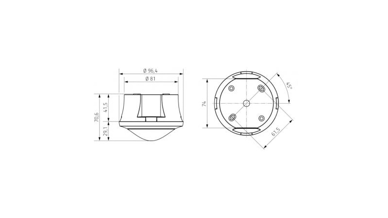 Theben Mounted PIR Motion Detector theRonda S360-101 AP WH WH white