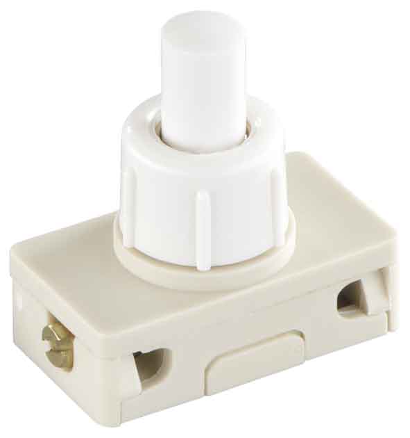 Bachmann EB-Druckknopfschalter sw, 2(1)A,250V 1p. 924.138 - 924138