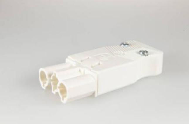 Adels Contact Socket Plug flat IP20/40 AC 166 GSTF/315 white
