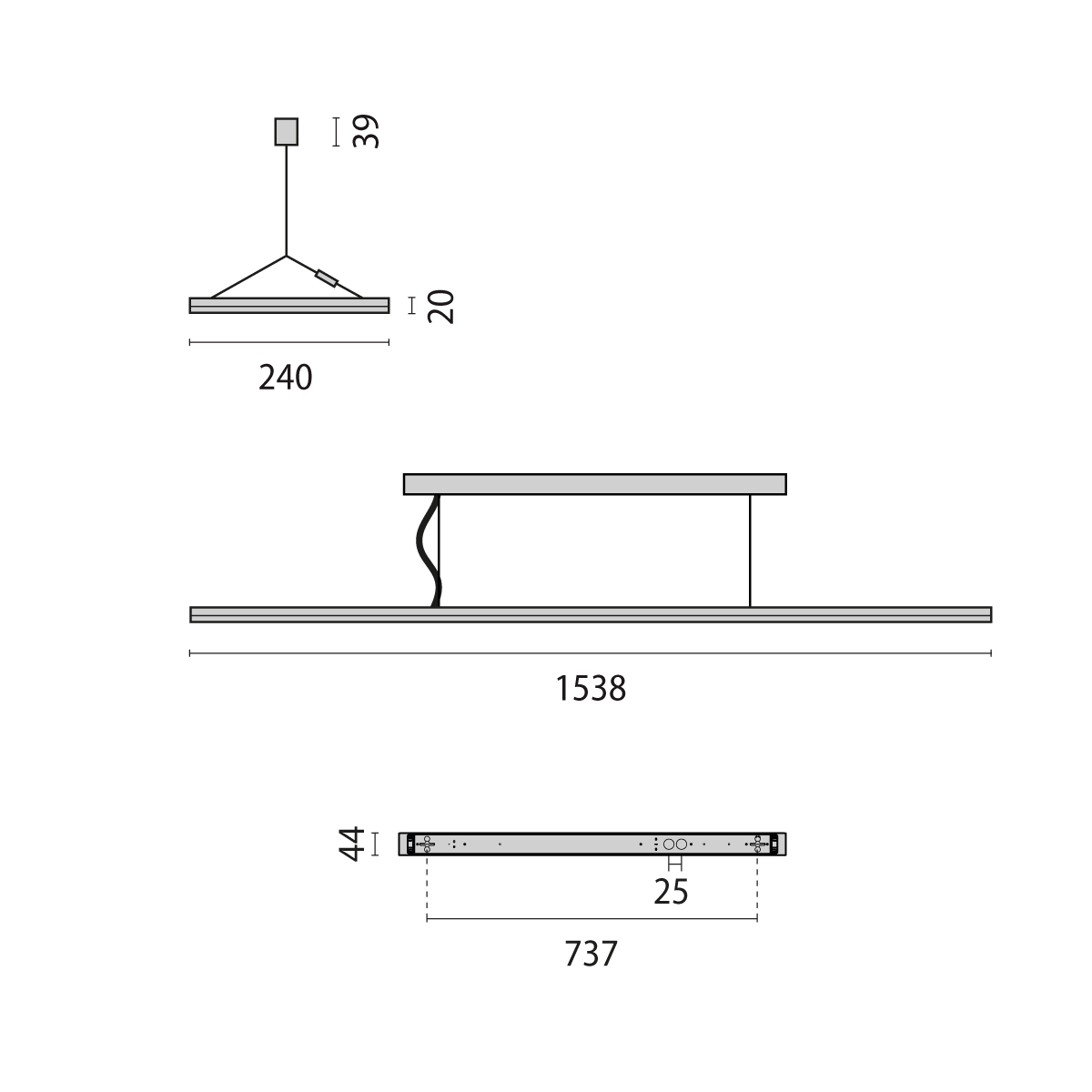 Performance in Light LED-Pendelleuchte 4000K, DALI 3111810