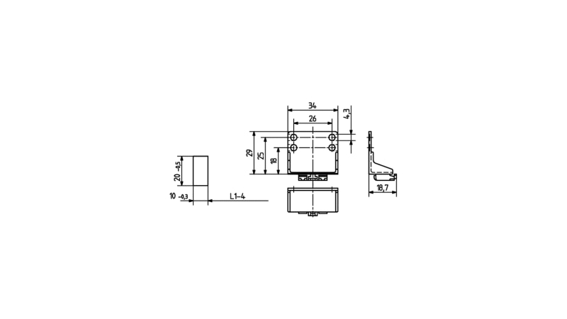 BJB Winkel für Steckfassung 26.422 - 26.421.-340.50