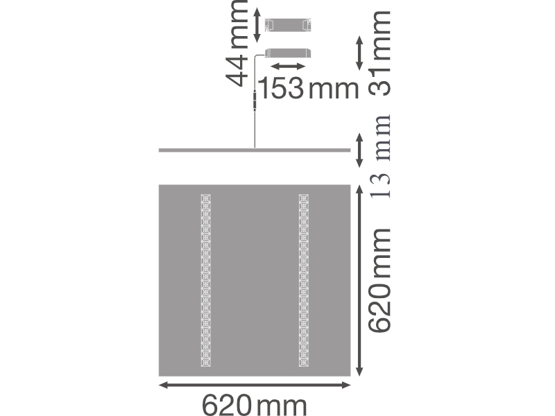 Ledvance LED-Lichtpanel PANEL IndiviLED 625 33 W 4000K