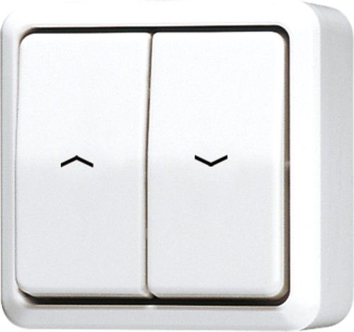 Jung Jalousie-Wippschalter aws 10AX 250V Sch.1-pol. 609 VA WW - 609VAWW