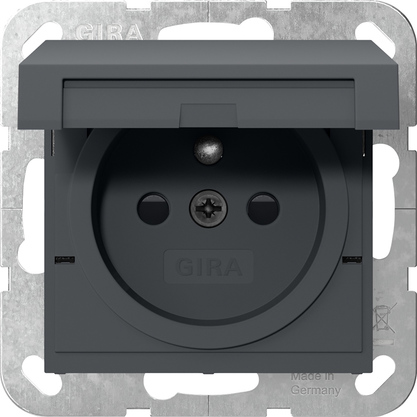 Gira Steckd. Erdstift KD+SH Anthrazit 448828