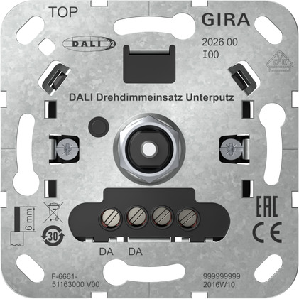 Gira DALI Drehdimmeinsatz UP Einsatz 202600