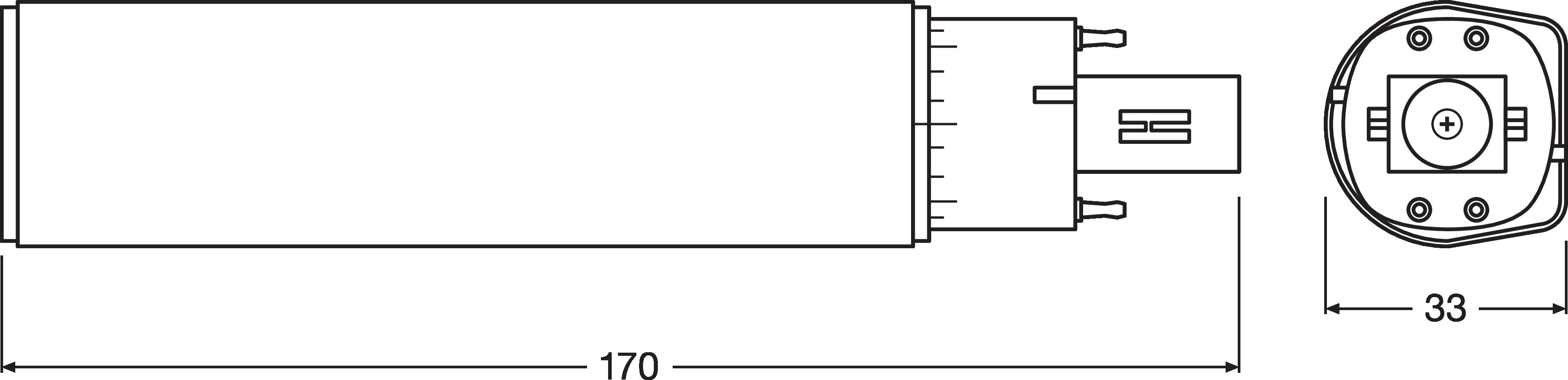 Ledvance LED-Leuchtmittel Osram DULUX D/E LED HF & AC Mains 10 W/4000 K – Ersatz für KLLni 26 W