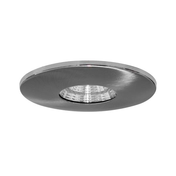 Brumberg recessed LED downlight, switchable, chrome matt, round - 38371033