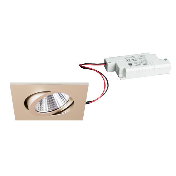 Brumberg LED-Einbaustrahler 7W 230V quadratisch champagner - 39262633