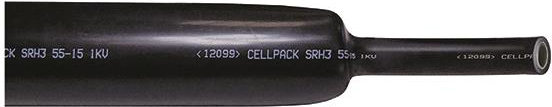 Cellpack Warmschrumpfschlauch Schrumpfrate 3 : 1 SRH3/48-12/BK/1m