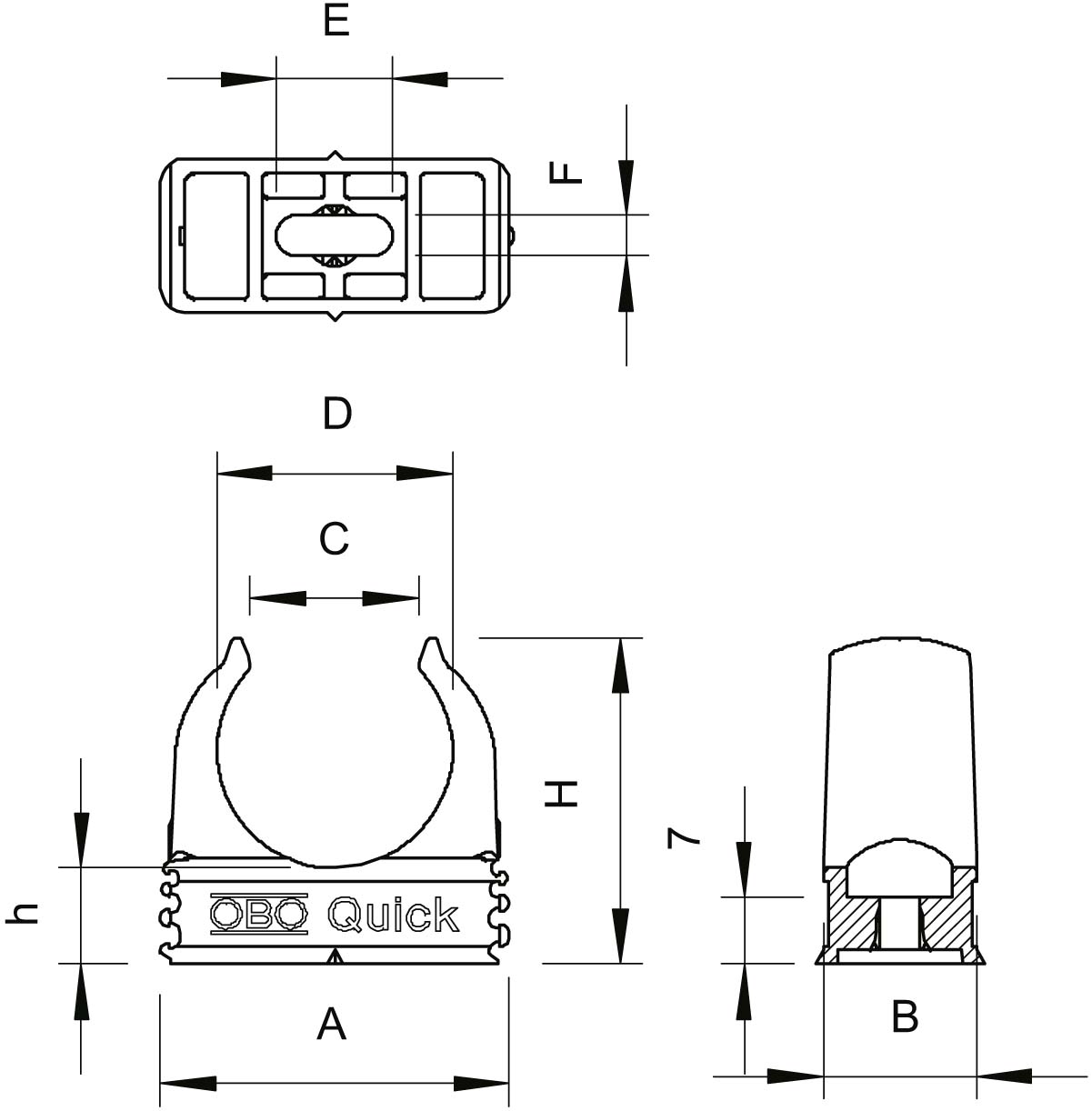 OBO Bettermann Vertr Quick-Klemmschelle lgr 2955 M20 - 2149010