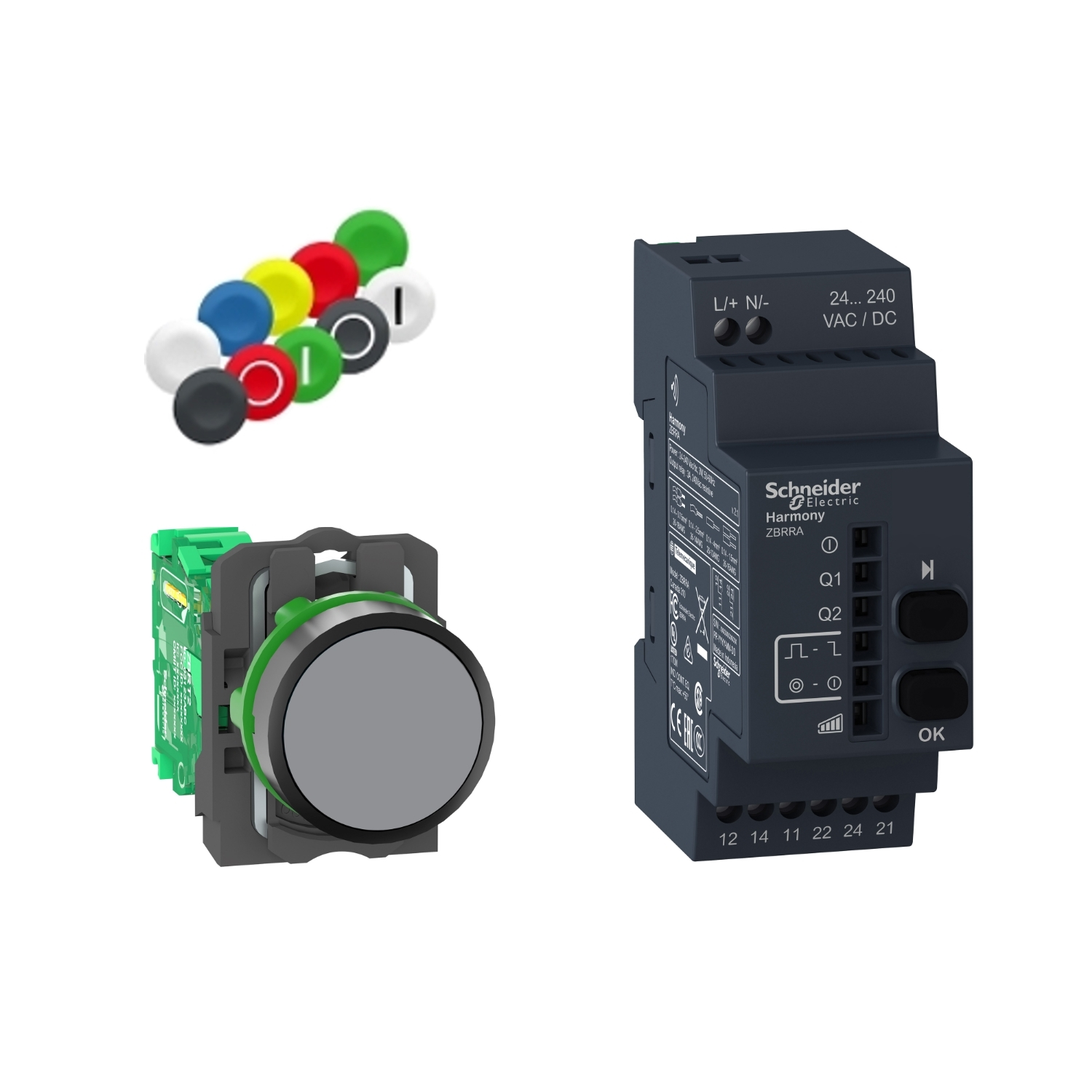 Schneider Electric Drucktaster-Set AC/DC Prog.-Receiver XB5RFA02