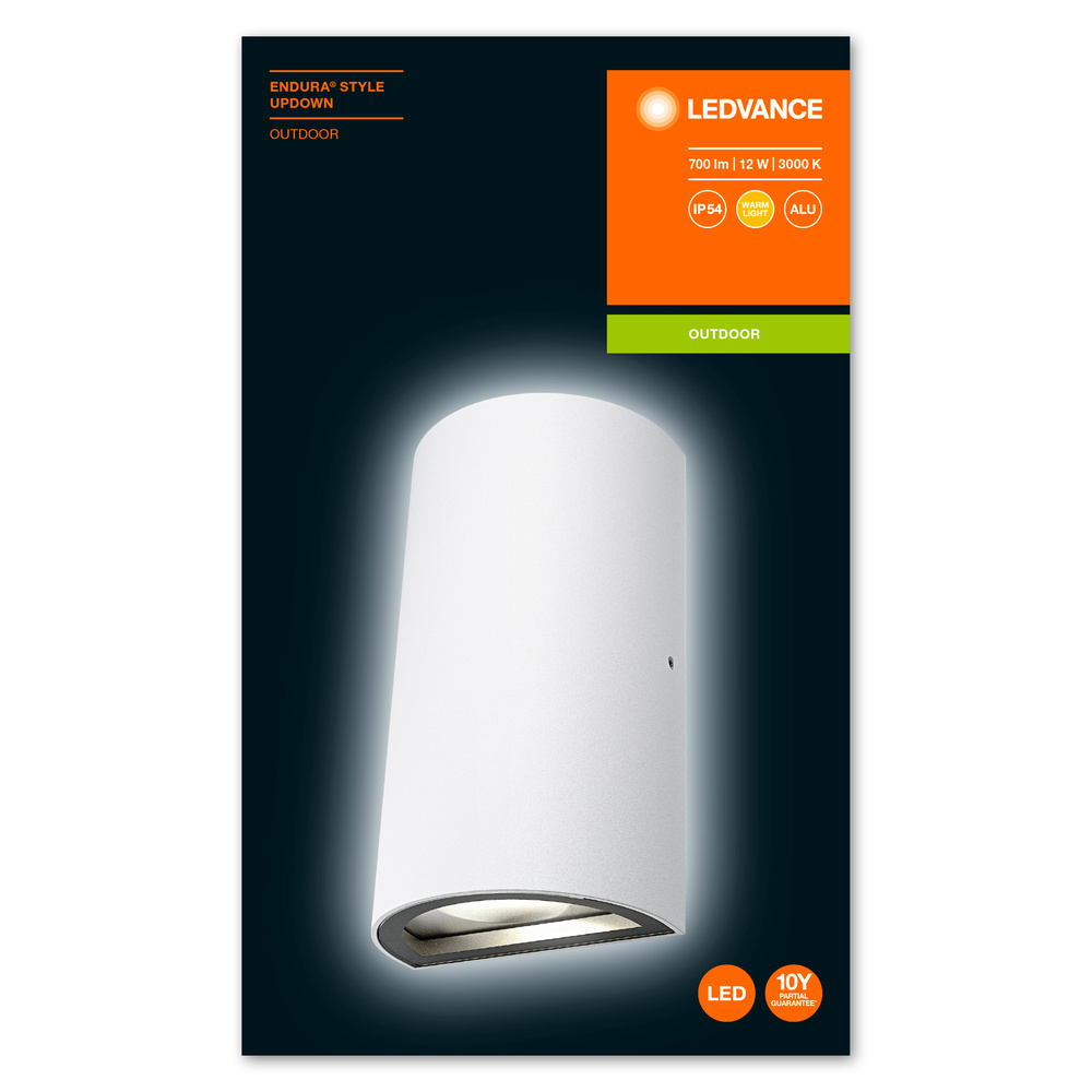 Ledvance Dekorative LED-Außenleuchte ENDURA STYLE UPDOWN 12 W WT - 4058075214071