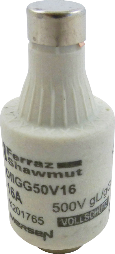 Mersen D-Sicherungseinsatz gG DII, 16A/AC500 DIIGG50V16 - K201765 Mersen D-Sicherungseinsatz gG DII, 16A/AC500 DIIGG50V16 - K201765