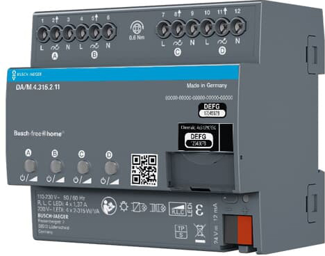 Busch-Jaeger Dimmaktor 4x315W, REG DA/M.4.315.2.11