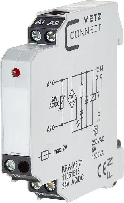 Metz Connect Koppelbaustein 1W KRA-M6/21 24AC/DC - 11061513