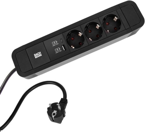 Bachmann Steckdosenleiste Primo 2 3xCEE7/3, 1xUSB A+C 350.008 - 350008