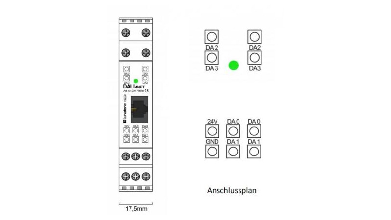 Lunatone Steuermodul DALI 4Net Basic Hutschiene